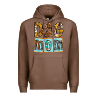 Chestnut Dog Mom with Paw Premium Hoodie - texasbilliewilder
