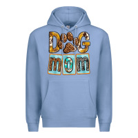 Colony Blue Dog Mom with Paw Premium Hoodie - texasbilliewilder