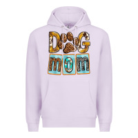 Lilac Dog Mom with Paw Premium Hoodie - texasbilliewilder