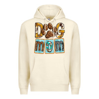 Sandshell Dog Mom with Paw Premium Hoodie - texasbilliewilder