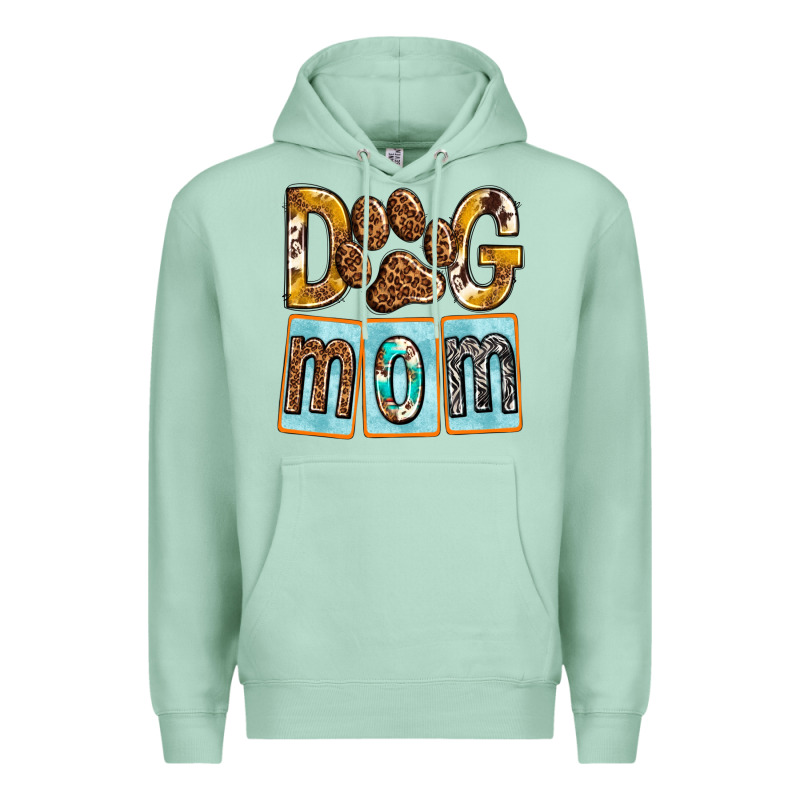 Dog Mom With Paw Premium Hoodie by texasbilliewilder | Teevron
