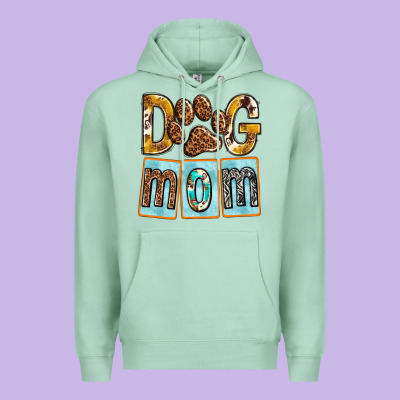 Dog Mom With Paw Premium Hoodie Designed By Texasbilliewilder