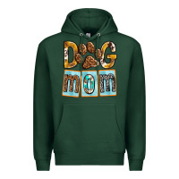 Sports Green Dog Mom with Paw Premium Hoodie - texasbilliewilder
