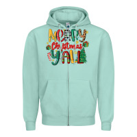 Seafoam merry christmas y'all Zipper Hoodie - MaliasSmallBusiness