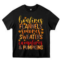 Black bonfires flannels s'mores campfires and pumpkins Heavy Core Tee - Zillion Design Studio
