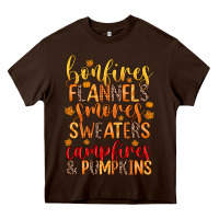 Chocolate Brown bonfires flannels s'mores campfires and pumpkins Heavy Core Tee - Zillion Design Studio