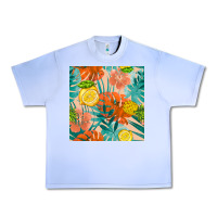 Grape Ice pineapple and lemon seamless pattern Urban Heavy Tee - BundleAndBundleShop