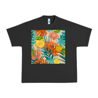 Pigment Black pineapple and lemon seamless pattern Urban Heavy Tee - BundleAndBundleShop