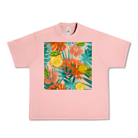 Salmon pineapple and lemon seamless pattern Urban Heavy Tee - BundleAndBundleShop