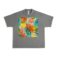 Tornado pineapple and lemon seamless pattern Urban Heavy Tee - BundleAndBundleShop