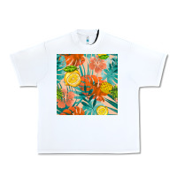 White pineapple and lemon seamless pattern Urban Heavy Tee - BundleAndBundleShop