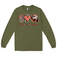 Army Green Peace Love Dalmatians Long Sleeve Tee - Jasminsmagicworld