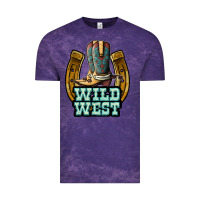 Cloud Purple wild west Vintage Tee - JahusDesignShop