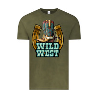 Vintage Olive wild west Vintage Tee - JahusDesignShop