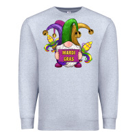 Heather Grey mardi gras gnomes fleur de lis Premium Sweatshirt - RanaPortraitStore