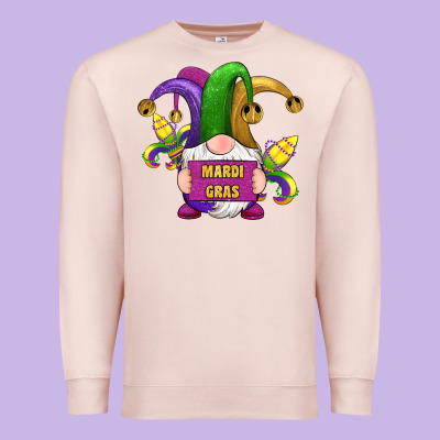 Mardi Gras Gnomes Fleur De Lis Premium Sweatshirt Designed By Ranaportraitstore