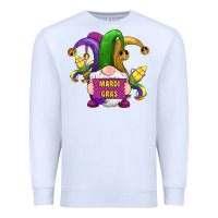 White mardi gras gnomes fleur de lis Premium Sweatshirt - RanaPortraitStore