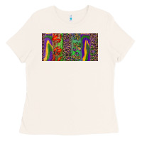 Bone Mardi gras brushstrokes crawfish fleur de lis Ladies Tee - RanaPortraitStore