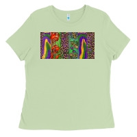 Matcha Mardi gras brushstrokes crawfish fleur de lis Ladies Tee - RanaPortraitStore