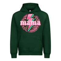Forest Green Mama leopard background Mother's Day Urban Hoodie - CowGirlArtShop