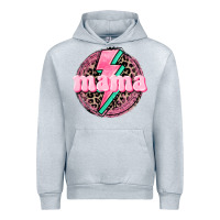 Heather Grey Mama leopard background Mother's Day Urban Hoodie - CowGirlArtShop