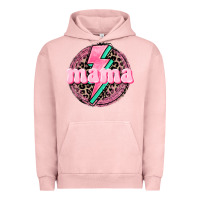 Pigment Salmon Mama leopard background Mother's Day Urban Hoodie - CowGirlArtShop