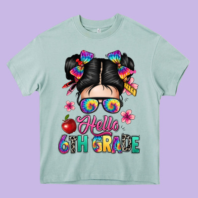Hello Sixth Grade Kid Heavy Core Tee Designed By Texasbilliewilder