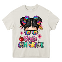 Cream hello sixth grade kid Heavy Core Tee - texasbilliewilder
