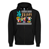Black team pre k Zipper Hoodie - NancyCooperArtShop