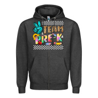 Charcoal Heather team pre k Zipper Hoodie - NancyCooperArtShop