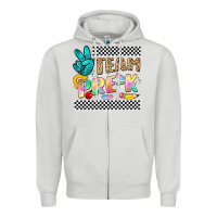 Dove Grey team pre k Zipper Hoodie - NancyCooperArtShop