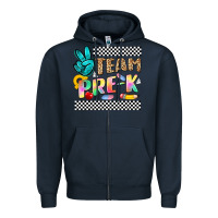 Navy team pre k Zipper Hoodie - NancyCooperArtShop
