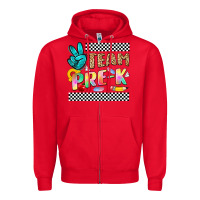 Red team pre k Zipper Hoodie - NancyCooperArtShop