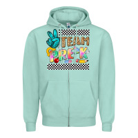 Seafoam team pre k Zipper Hoodie - NancyCooperArtShop
