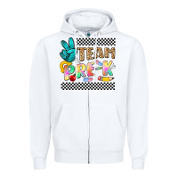 White team pre k Zipper Hoodie - NancyCooperArtShop