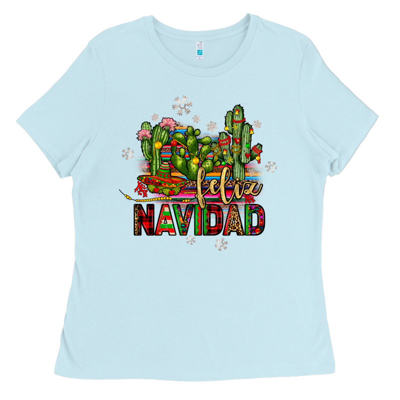 Feliz Navidad Cactus Ladies Tee by JahusDesignShop | Teevron