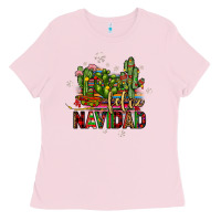 Bubblegum Pink feliz navidad cactus Ladies Tee - JahusDesignShop