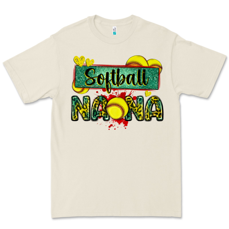 Softball Nana With Leopard Premium Tee by Zillion Design Studio | Teevron