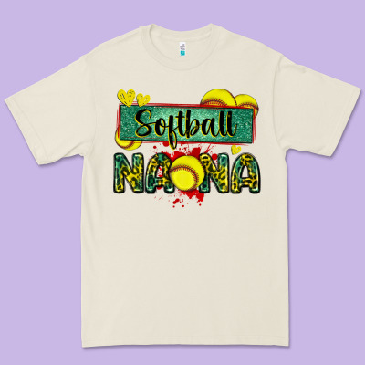 Softball Nana With Leopard Premium Tee Designed By Zillion Design Studio