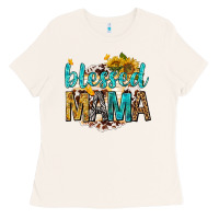 Bone blessed mama with sunflowers Ladies Tee - texasbilliewilder