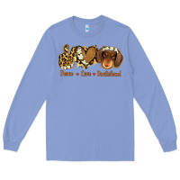 Colony Blue Peace Love Dachshund Long Sleeve Tee - Jasminsmagicworld