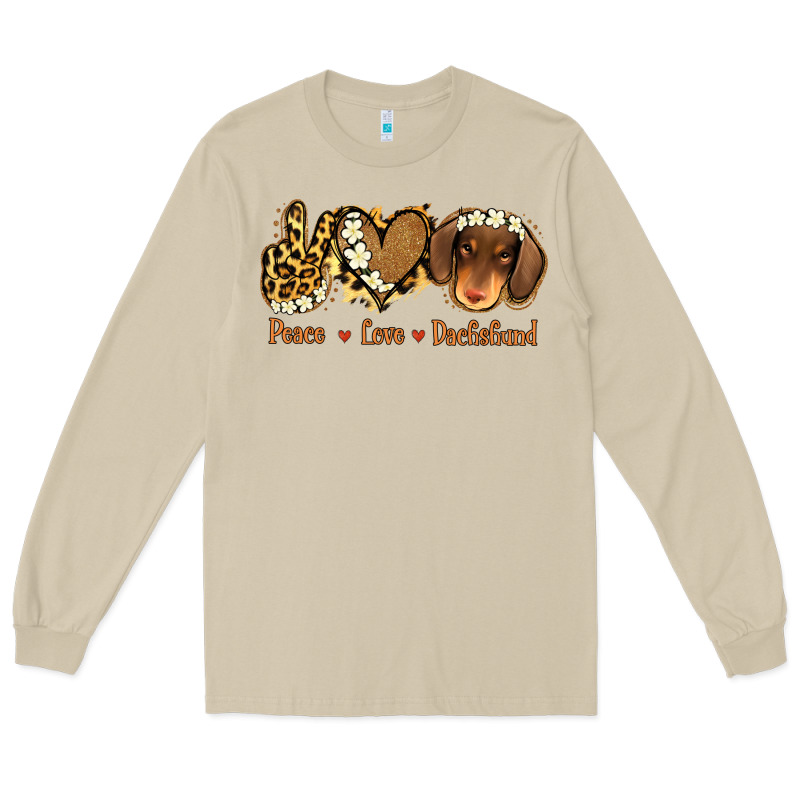 Peace Love Dachshund Long Sleeve Tee by Jasminsmagicworld | Teevron