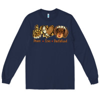 Navy Peace Love Dachshund Long Sleeve Tee - Jasminsmagicworld