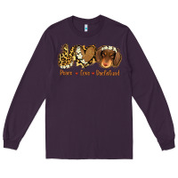 Plum Peace Love Dachshund Long Sleeve Tee - Jasminsmagicworld