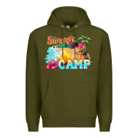 Army Green summer camp Premium Hoodie - NancyCooperArtShop
