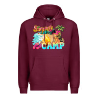 Burgundy summer camp Premium Hoodie - NancyCooperArtShop