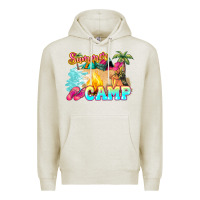 Oatmeal Heather summer camp Premium Hoodie - NancyCooperArtShop