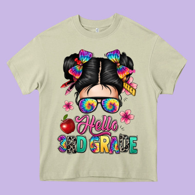 Hello Third Grade Kid Heavy Core Tee Designed By Texasbilliewilder