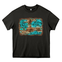 Asphalt western turquoise stone aztec tiger pattern background Heavy Core Tee - Artiststas