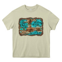 Mossy western turquoise stone aztec tiger pattern background Heavy Core Tee - Artiststas